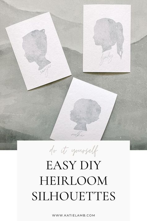 Nifty Crafts, Silhouette Diy, Silhouette Portrait, Craft Time, Diy Easy, Baby Crafts, Kids Art Projects, Painting Crafts, Projects For Kids