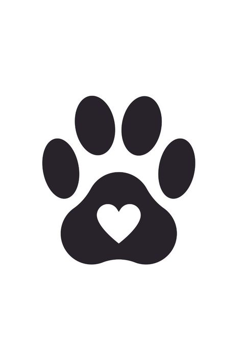 Dog Prints Paw, Dog Paw Silhouette, Paw Logo Design Ideas, Dog Paw Drawing Easy, Dog Paw Tattoo Design, Bulldog Paw Print, Paw Print Silhouette, Paw Print Drawing, Paw Template