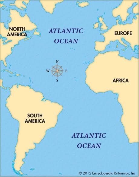 Atlantic Ocean Map, Barbie Images, World Geography, Us Map, Atlantic Ocean, Art Board, Geography, South America, World Map