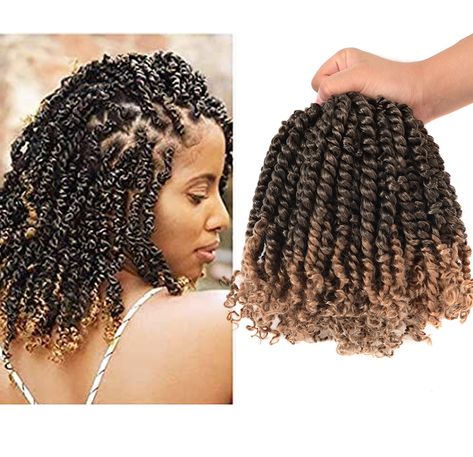 Twist Bob, Short Curly Crochet Hair, Crochet Braid Hair, Curly Crochet Braids, Spring Twist Hair, Hair Twists, Passion Twists, Curly Braids, Curly Crochet Hair Styles