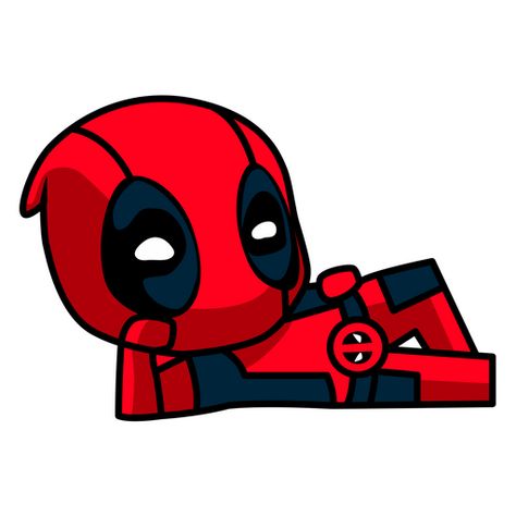 Chibi Deadpool Chilling Sticker - Sticker Mania Cartoon Deadpool Drawing, Deadpool Doodle Art, Deadpool Chibi Cute, Deadpool Drawing Easy, Deadpool Doodle, Deadpool Comic Art, Deadpool Kawaii, Deadpool Cute, Deadpool Anime