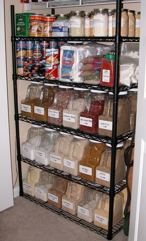 Diy Food Storage, Emergency Preparedness Food Storage, Survival Food Storage, Preppers Pantry, Emergency Preparedness Food, Emergency Food Storage, Canned Food Storage, Food Storage Organization, Long Term Food Storage