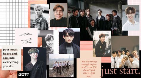 you know got7? if dont,better check them out #GOT7 #kpop #wallpaper #peach #pink Jackson Wang Wallpaper Desktop, Got7 Laptop Wallpaper, Got7 Desktop Wallpaper, Got7 Wallpaper Aesthetic, Got 7 Wallpaper, Laptop Wallpaper Quotes, Study Inspiration Quotes, Got7 Wallpaper, Day6 Dowoon