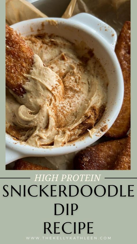 Protein Dessert Dip, High Protein Easy Dessert, Snickerdoodle Dip, High Protein Veggie Dip, High Protein Chicken Dip, High Protein Savory Snacks, Protein Dips, Protein Dip, High Protein Dips