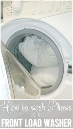 Washing Pillows, Putz Hacks, Cleaning Painted Walls, Front Loading Washing Machine, Astuces Diy, Deep Cleaning Tips, Ideas Para Organizar, Front Load Washer, Laundry Hacks