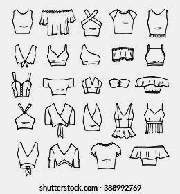 Easy Clothes To Draw, How To Draw Clothes Step By Step, Clothing Drawing Ideas, Clothes Ideas Drawing, Clothing Doodles, Outfit Drawing Ideas, Skirt Sketch, Shirts Drawing, Clothes Sketch