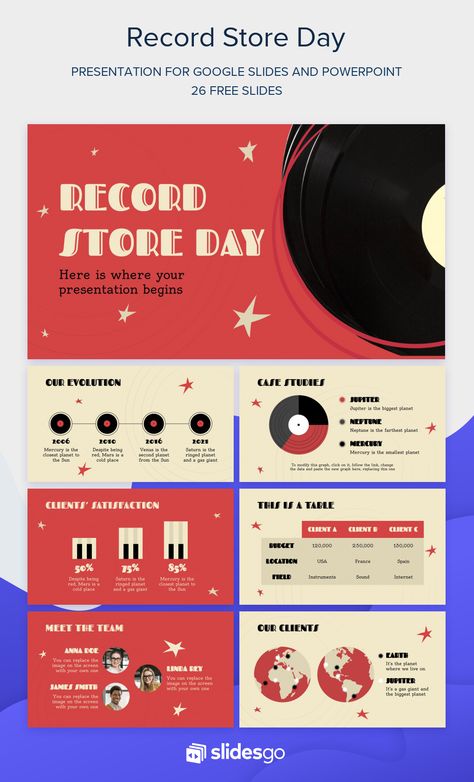 Cute Slideshow Presentation, Powerpoint Presentation Ideas, Ppt Template Design, Day Template, Record Store Day, Presentation Slides Design, 포트폴리오 레이아웃, Powerpoint Slide Designs, Record Stores