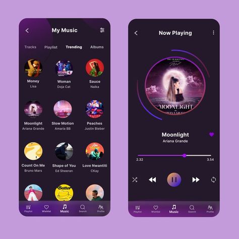 Instagram.com Music Apps For Android, Music App Logo, Music Player Ui Design, Music App Ui Design, Mobile App Ui Design, Music Player App, Android App Design, Design Apps, Mobile App Ui