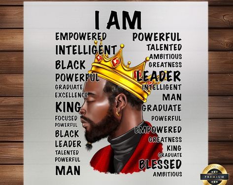 Black King Black Father DTF Transfer Empower Your Royalty and Fatherhood With Vibrant Iron-on Design for Confident Fathers - Etsy Home Office Decor For Men Ideas, Home Office Decor For Men, King With Crown, King Png, Afro Man, Man Png, Crown Art, Unique Wall Art Decor, Afro Men