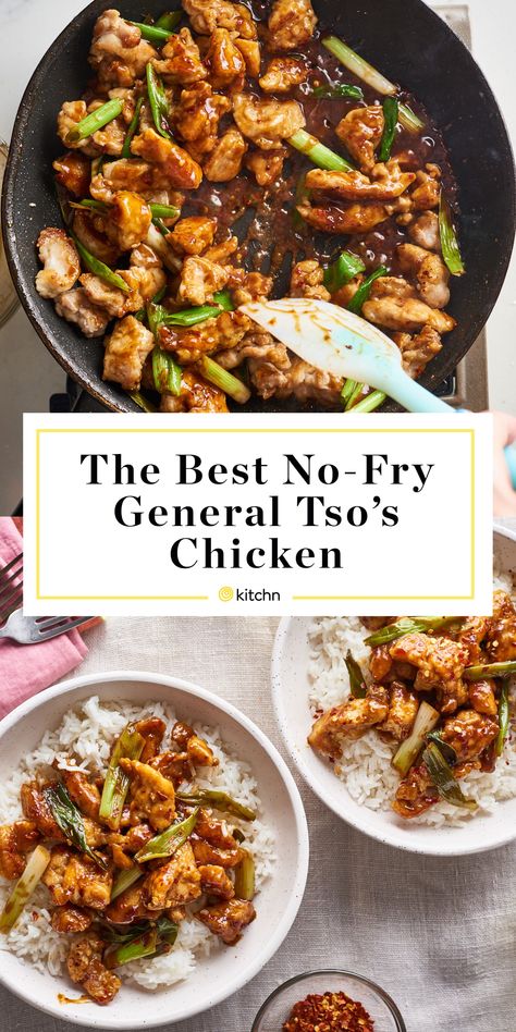 Easy General Tso Chicken, General Tao Chicken, General Tso's Chicken, Healthy Asian, Tso Chicken, General Tso Chicken, Mapo Tofu, General Tso, Cooking White Rice