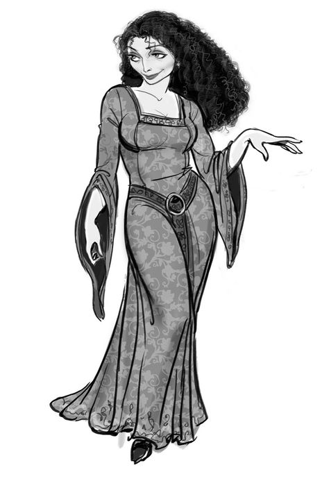 Living Lines Library: Tangled (2010) - Character: Mother Gothel Villain Poses, Evil Expression, Tangled Concept Art, Tyler Carter, Evil Characters, Evil Woman, Seventh Son, Blur Studios, Mother Gothel