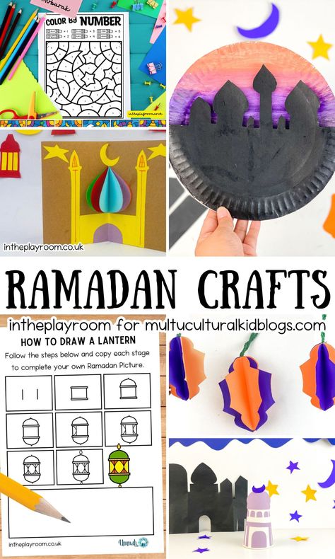 Easy and Fun Ramadan Crafts and Activities for Kids - Multicultural Kid Blogs Ramadan Preschool Activities, Ramadan Crafts For Kids, Facts About Ramadan, Multicultural Crafts, Eid Activities, Ramadan Printables, Muslim Holidays, Ramadan Kids, Crafts And Activities For Kids