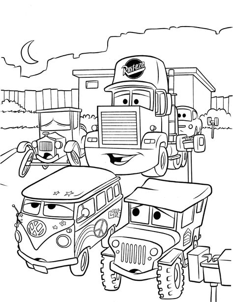 Lightning Mcqueen Coloring Pages, Cars Movie Drawing, Cars Coloring Pages Free Printable, Cheese Coloring Page, Bus Coloring Page, Cars Coloring, Easter Coloring Book, Free Kids Coloring Pages, Disney Princess Coloring Pages