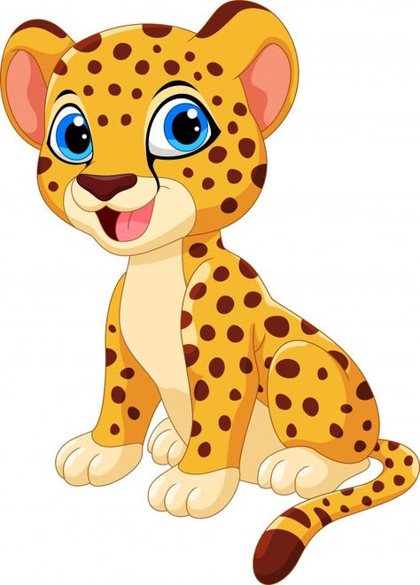 Dibujos animados lindo guepardo Vector P... | Premium Vector #Freepik #vector #caracter #dibujos-animados #animal #lindo Cheetah Cartoon, Pet Anime, Cheetah Wallpaper, Safari Baby Animals, Cute Cheetah, Baby Animal Drawings, Baby Cheetahs, Safari Theme, Anime Animals