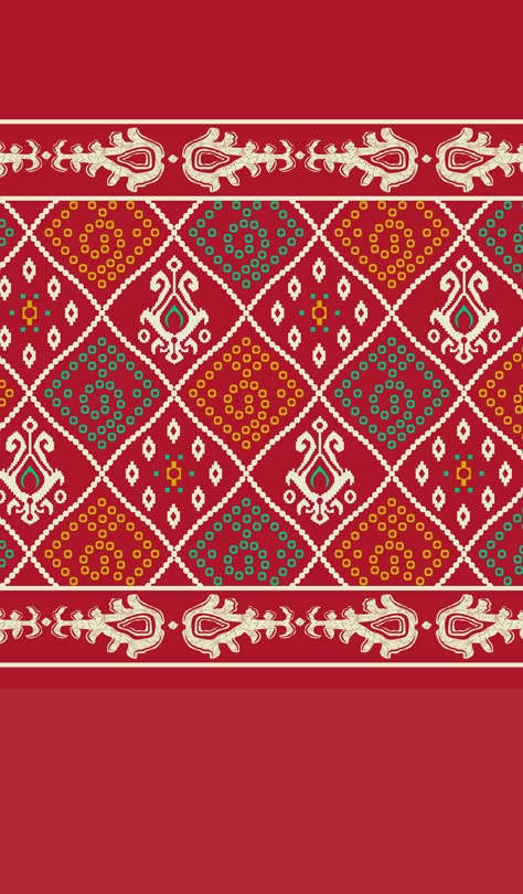 Bandhani Lace Border, Chunri Border, Envelope Design Ideas, Chunri Design, Bandhani Design, Bandhani Pattern, Patola Design, Bandhani Dupatta, Fabric Board