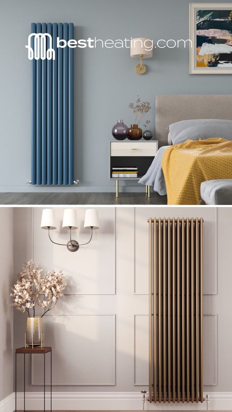 Vertical radiators are one of the very most popular heating options on the market, and our wave of thrilling contemporary radiator designs make it easy to understand why – they make for an eye-catching piece of wall art even when outside of operation. Shop the collection! Bedroom Radiator Ideas, Upright Radiator, Radiator Ideas, Bedroom Radiators, Radiators Living Room, Tall Radiators, Kitchen Radiator, Loft Renovation, Contemporary Radiators