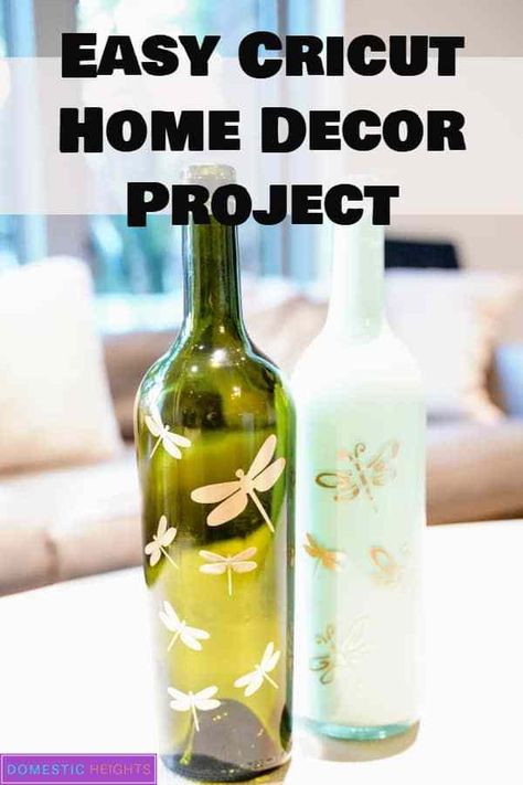 wine bottle craft projects, diy home decor, easy decorating crafts, dragonfly svg Wine Bottle Cricut Ideas, Empty Wine Bottle Ideas, Wine Bottle Cricut, Cricut Wine Bottle Ideas, Family Established Sign Diy, Established Signs Diy, Paint Wine Bottles, Wine Bottle Craft, Dragonfly Svg