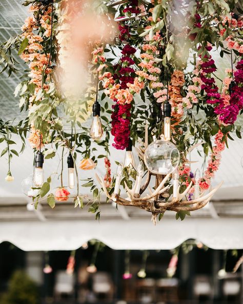 Caroline and Heather’s wedding was a stunning celebration held on their family’s picturesque property west of Nashville. Their lakeside ceremony was the perfect backdrop for their nuptials and their reception was filled with colorful florals and personal touches🫶 Planning: @southernvineco Photography: @steph_sorenson #nashvillewedding #nashvilleweddingflorist #weddingflorist #travelflorist #weddingflorals #colorfulwedding Carnation Garland, Lakeside Ceremony, Garland Chandelier, Hanging Floral Installation, Team Crafts, Summer Wedding Reception, Western Style Wedding, Outdoor Summer Wedding, Crafts Unique