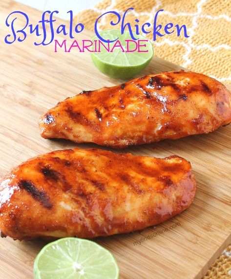 Buffalo Chicken Marinade, Crockpot Chicken Gravy, Grilled Buffalo Chicken, Crockpot Chicken And Gravy, Crockpot Buffalo Chicken, Easy Buffalo Chicken, Chicken Marinade Recipes, Chicken Marinade, Chicken Gravy