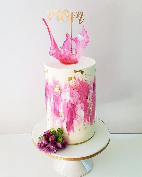 Tall cake with sail by eunicecakedesigns Tortas Buttercream, Swiss Meringue Buttercream Cake, Tall Cake, Artist Cake, Beautiful Cake Designs, Elegant Birthday Cakes, Food Artists, Tall Cakes, Simple Cake Designs