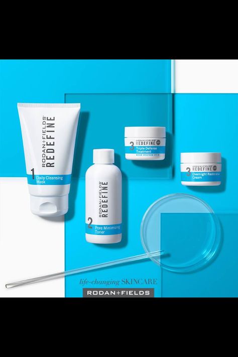 New to R+F? Our five skincare Regimens include products tailored to different, common skin concerns. This is Redefine, our three-step bestseller, which addresses fine lines and sagging.  Preferred Customers Get a 10% discount on all orders & FREE shipping on orders of $80 or more! (Trust me shipping those jars can get expensive 😉) Redefine Regimen, Rodan And Fields Redefine, Anti Aging Regimen, Anti Aging Skincare Routine, Life Changing Skincare, Younger Skin, Anti Aging Treatments, Rodan And Fields, Younger Looking Skin