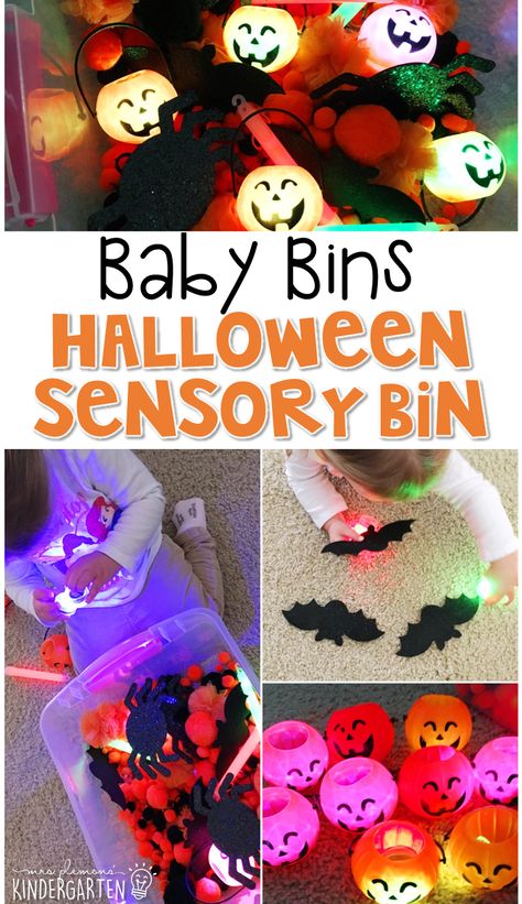 Baby Bins: Halloween Halloween Activities For Toddlers, Toddler Sensory Bins, Infant Room, Halloween Sensory, Halloween Crafts For Toddlers, Sensory Crafts, Preschool Colors, Kids Sensory, 31 Days Of Halloween