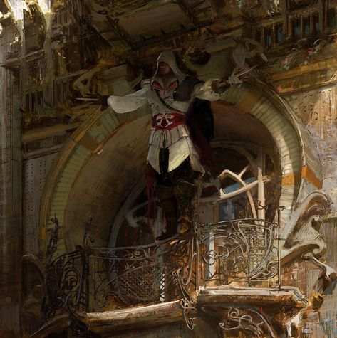 ArtStation - Assassin's creed 2, Craig Mullins Craig Mullins, Assassins Creed 2, Assassins Creed Artwork, Halo 2, The Vampire Chronicles, John Singer Sargent, Forrest Gump, Need For Speed, Matte Painting