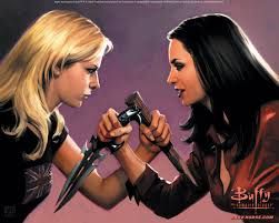 Buffy Faith, Eliza Dushku, Buffy Summers, Tv Streaming, Promotional Image, Joss Whedon, Great Tv Shows, Sarah Michelle Gellar, Buffy The Vampire