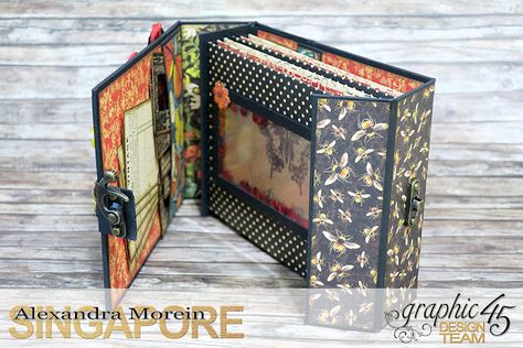 *ClayGuana: Graphic 45 Nature Sketchbook - Shaker Envelopes Mini Album Tutorial Nature Sketchbook, Handmade Photo Albums, Chip Board, Photographs And Memories, Greeting Card Box, Mini Albums Scrap, Flower Embellishments, Mini Album Tutorial, Scrap Album