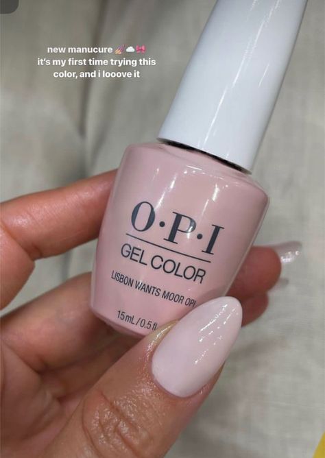 Pale Pink Gel Polish, Opi Milky Pink, Opi Pink Gel, Opi Gel Nail Polish, Opi Pink, Soft Pink Nails, Milky Pink, Opi Nail Polish, Gel Color