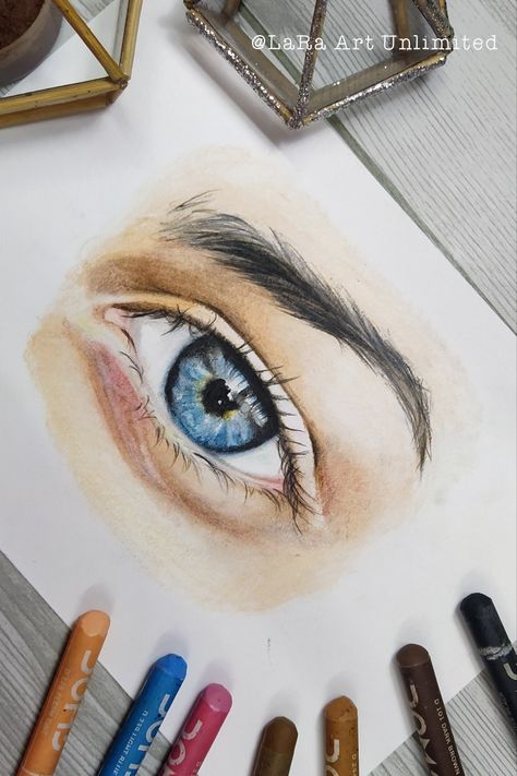 Oil Pastel Drawing Realistic, Oil Pastel Realistic Drawing, Pastel Eye Drawing, Realistic Oil Pastel Drawings, Sketch Head, How To Draw Realistic, Realistic Eyes, Realistic Eye Drawing, Eyes Game