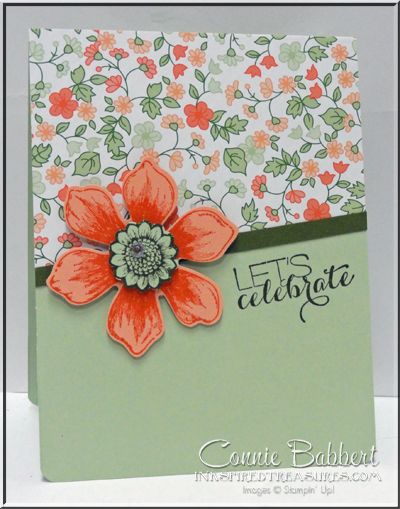 Large Greeting Card Ideas, Celebration Cards Handmade, Split Background, Flower Paper, Easy Design, Making Greeting Cards, Heartfelt Creations, Stamping Up Cards, Orange Flower