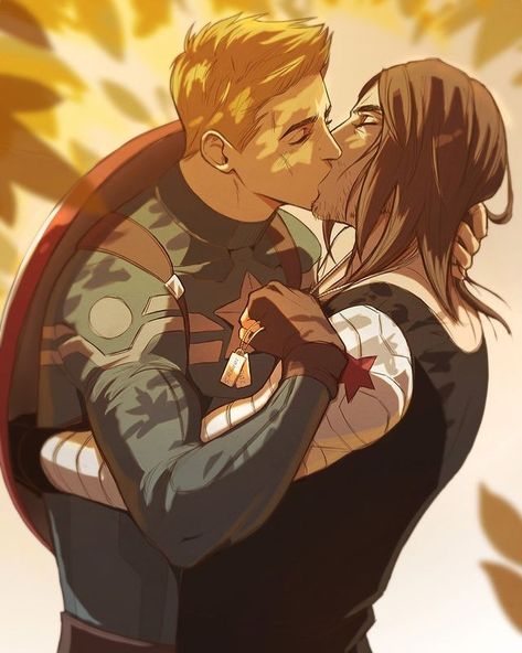 This needs to happen in avengers 4.-. //Credit to whoever the wonderful artist is uwu💖// • • • • ~random tags~ #marvel #mcu #stuckyfanart… Stucky Kiss, Avengers React, Avengers Fanfiction, Stucky Fanart, Avengers Pictures, Captain America And Bucky, Avengers Cast, Bucky And Steve, Marvel Fan Art