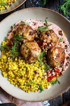 Arabisk Mad, The Original Dish, Baked Chicken Meatballs, Plats Healthy, Chicken Entrees, Chicken Meatballs, Best Dinner Recipes, Fun Dinners, Couscous