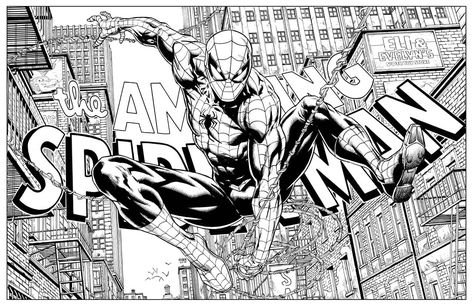 The Amazing Spider-Man by Jason Fabok Jason Fabok, Avengers Drawings, Comic Art Sketch, Spiderman Drawing, Spiderman Ps4, Superhero Coloring, Spiderman Art Sketch, Black And White Comics, Scene Drawing