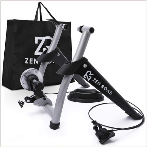 ZenRoad Stationary Bike Trainer Stand - Magnetic Bicycle Trainer Roller with 6-Speed Level Adjustment - Road and Mountain Bik Bicycle Exercise, Bicycle Trainer, Quiet Workout, Mountain Bike Riding, Bike Rollers, Indoor Bike Trainer, Bicycle Workout, Bike Trainer, Bike Training