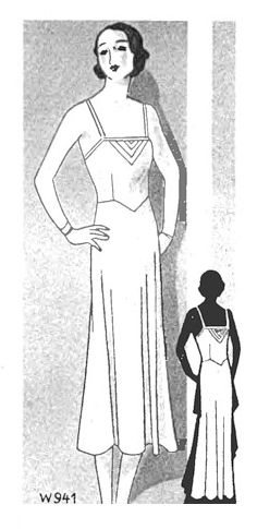 la coupe parfaite: Free women's slip pattern from 1930 1930s Sewing Patterns Free, 1930s Dress Pattern Free, Vintage Sewing Patterns Free, Slip Pattern, Lingerie Patterns, Patron Vintage, Pajama Pattern, Dress Patterns Free, Sewing Lingerie