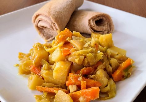 Ethiopian Cabbage, Carrot, and Potato Stir-Fry (Tikil Gomen) – Veggie Turkeys Ethiopian Cabbage, Stir Fry Carrots, Potato Stir Fry, Cabbage Potatoes, Cabbage And Carrots, Cook Potatoes, Cabbage Carrot, Cabbage And Potatoes, Lentil Stew