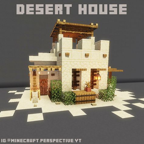 Desert Home Minecraft, Desert Houses Minecraft, Dessert Village Minecraft, Minecraft Houses Desert, Desert Minecraft Houses, Minecraft Desert Ideas, Minecraft Dessert House, Desert Village Minecraft, Dessert Village