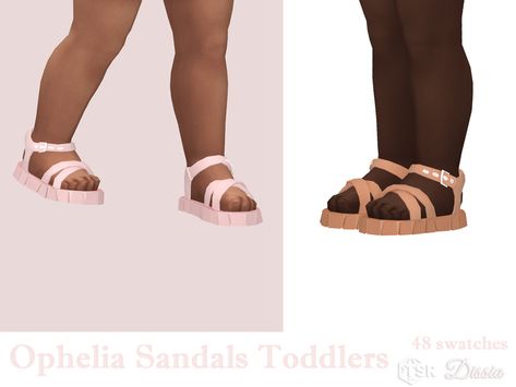 The Sims Resource - Ophelia Sandals Toddlers Sims 4 Cc Cute Shoes, Toddler Cc Sims 4, The Sims 4 Pc, Cc Shoes, Sims 4 Cc Shoes, Pelo Sims, Free Sims 4, Sims 4 Children, Sims 4 Toddler