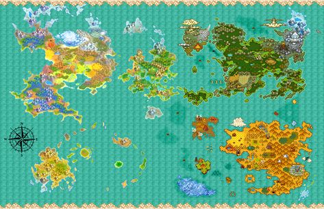 Pokemon Mystery Dungeon World Map Pokemon Map World, Pokemon World Map, Pokemon Mystery Dungeon Art, Pokemon Maps, Pixel Map, Pokemon Mystery Dungeon, Body Draw, Mystery Dungeon, Japanese Show