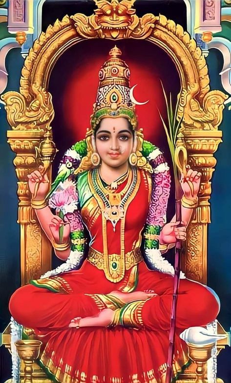 Lalita Devi Goddesses, Parvathi Devi Images, Lalitha Devi Goddesses, Parvathi Devi, Lord Wallpaper, Sanatan Dharam, Meenakshi Amman, Lakshmi Photos, Devi Images Hd