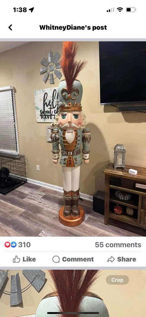 Nut Crackers Painted, Spray Painted Nutcracker, Repaint Nutcracker, Painted Nutcracker Diy Walmart, Cracker Ideas, Walmart Nutcrackers Painted, Nutcracker Christmas Decorations, Nut Cracker, Christmas Delights