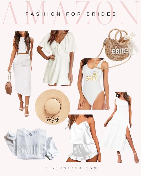 Amazon fashion | Amazon finds | Amazon outfit | Bride to be | Bridal outfits | Bachelorette party | Summer bride | Bridal shower | Engagement party outfit | Bride swimsuit Amazon Bachelorette Outfits, Engagement Party Outfit Bride, Bride Bridal Shower Outfit, Bride Swimsuit, Gatsby Outfit, Trip Fits, Fashion Amazon Finds, Engagement Party Outfit, Gatsby Party Dress