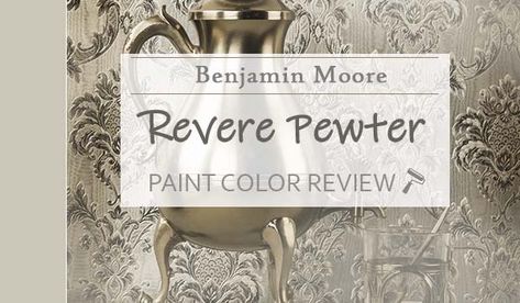 Basement Appartement, Revere Pewter Paint, Bm Revere Pewter, Benjamin Moore Revere Pewter, Pewter Paint, House In The Hills, Revere Pewter Benjamin Moore, Most Popular Paint Colors, Greige Paint Colors