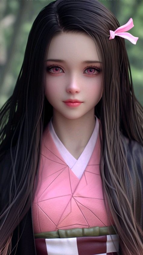 Nezuko Realistic Art, Demon Slayer Realistic, Baby Nezuko, All Anime Characters, Nezuko Chan, Japanese Movies, Female Character Concept, Nezuko Kamado, The Best Anime