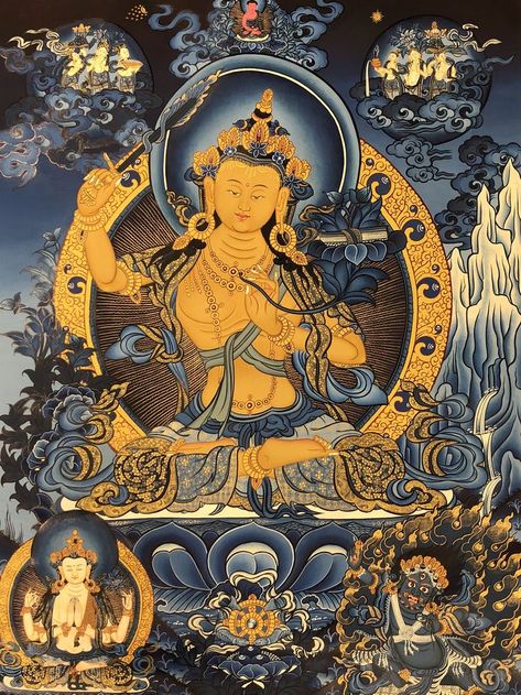 Manjushri Bodhisattva, Tantra Art, Relaxation Spa, Buddhism Quotes, Mahayana Buddhism, Buddha Tattoo, Tibetan Art, Relaxation Meditation, Tibetan Buddhism