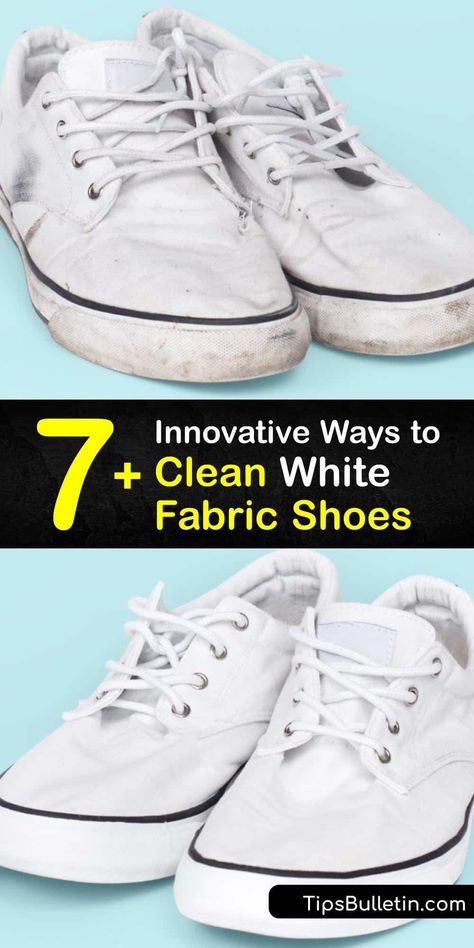 White sneakers often get dirty the fastest, but cleaning them can be easy. Utilize household items like laundry detergent, a Magic Eraser, and white vinegar to renew the condition of your shoes and keep them looking white longer. #white #shoe #cleaning #fabric Cleaning White Canvas Sneakers, Cleaning White Shoes, Cleaning White Canvas Shoes, Cleaning With Peroxide, White Converse Shoes, How To Clean White Shoes, Sneaker Cleaner, Diy Household Cleaners, White Tennis Shoes