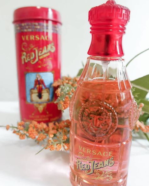 Red Jeans by Versace is a Floral Fruity fragrance for women. Red Jeans was launched in 1994. The nose behind this fragrance is Jean-Pierre Bethouart. @versace #Parfums #Perfumes #Fragrances #EauDeParfum #Lalique #fragrance #perfume #beauty #cologne #style #scentoftheday #fragranceoftheday #parfum #perfumeoftheday #nicheperfume #versace #versacerenjeans #redjeans Versace Red Jeans Perfume, Coach Perfume, Red Perfume, Versace Perfume, Luxury House Interior Design, Red Jeans, Niche Perfume, Granola Girl, Body Care Routine