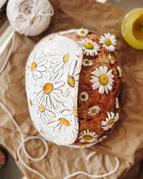 This one is for my daughter! Happy 5th birthday!! We love you so much, our little flower girl! 🌼 Ofc using my @wiremonkeyshop bread journey lame @gosupernatural in yellow @kingarthurbaking bakers classic flour and @rosehillsourdough bread basket and mat #daisy #sourdough #sourdoughstarter #sourdoughbread #sourdoughscoring #sourdoughbaking #birthday #bread #food #myspringsourdough Birthday Sourdough Scoring, Bread Painting, Sourdough Loaves, Bread Scoring, Bread Food, Midlife Crisis, Happy 5th Birthday, Sourdough Baking, Bread Basket